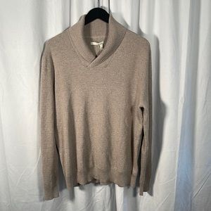 Hawker Rye Adair Shawl Collar Sweater | Tan | Size: L | BNWT